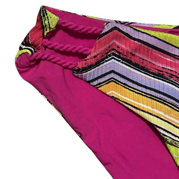 Becca by Rebecca Virtue Farah Reversible Hipster Bikini Bottoms Large Multi - Picture 5 of 10